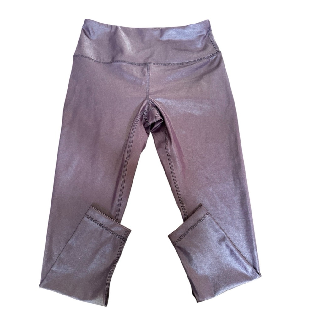 Purple Faux Leather look leggings Womens Size M, 90 Degree